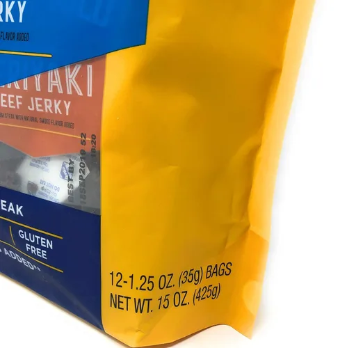 Vista 5 de Pacific Gold Beef Jerky Original & Teriyaki, 12 unidades por bolsa (3 bolsas (36 unidades)