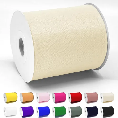 Vista 47 de Rollos de tela de tul verde ácido de 6 pulgadas por 100 yardas (300 pies) Cinta de tul para tutú, falda, envoltorio de regalo, decoración de boda