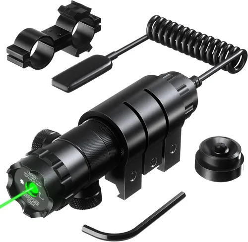 Vista 7 de Pinty Hunting Rifle Green Laser Sight Dot Scope Adjustable with Mounts