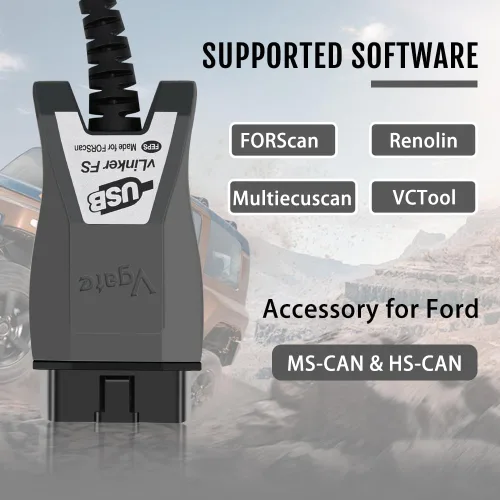 Vista 6 de Vgate vLinker FS USB OBD2 a USB Herramienta de diagnóstico de coche lector de código para FORScan OBD2 adaptador