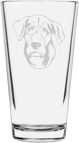 Vista 279 de Podenco Canario - Vaso de pinta de 16 onzas con temática de perro personalizado