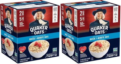 Vista 9 de Quaker Avena rápida de 1 minuto, proyecto verificado sin OMG, 2.5 libras (paquete de 2)