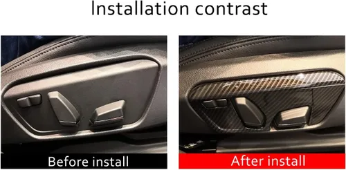 Vista 2 de Cubierta de panel de botón de ajuste de asiento para Toyota Supra GR A90 A91 MK5 2018-2022, el marco del panel del interruptor de ajuste del asiento