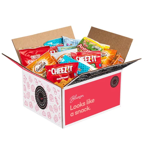Vista 3 de Paquete variado de galletas saladas – Surtido envuelto individualmente – Caja de regalo de paquete de cuidado de muestras a granel – Paquete