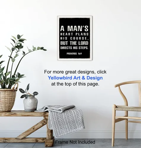 Vista 5 de Regalos cristianos para decoración de hombres, arte de pared religioso, versículos de la Biblia, salmos de las Sagradas Escrituras, regalos