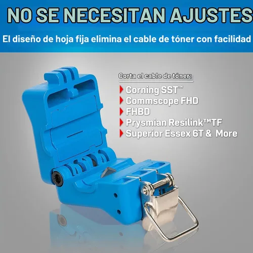 Vista 2 de Jonard Tools Cortadora de alambre de tóner de caída plana WTS-1 - Herramienta de preparación de cables FTTx, operación de hoja de empuje-tracción