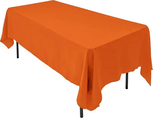 Vista 44 de AK TRADING CO. Mantel rectangular de poliéster de 60 x 102 pulgadas, fabricado en Estados Unidos, resistente a las arrugas, ignífugo, duradero