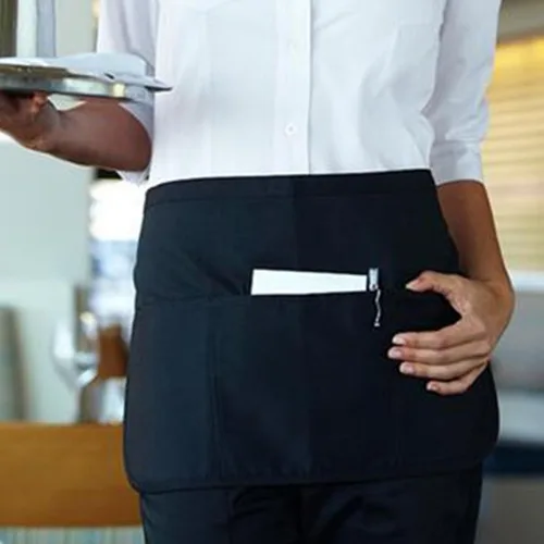 Vista 6 de Bringsine Paquete de 2 delantales unisex con 3 bolsillos, lavables a máquina, para hombres y mujeres, resistentes a la cocina, delantales