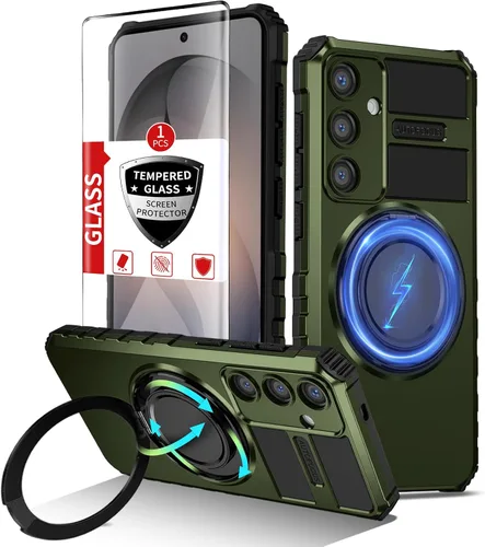Vista 86 de Funda magnética para Samsung Galaxy Note 20 Ultra compatible con carga inalámbrica MagSafe, con 1 protector de pantalla, anillo de soporte integrado