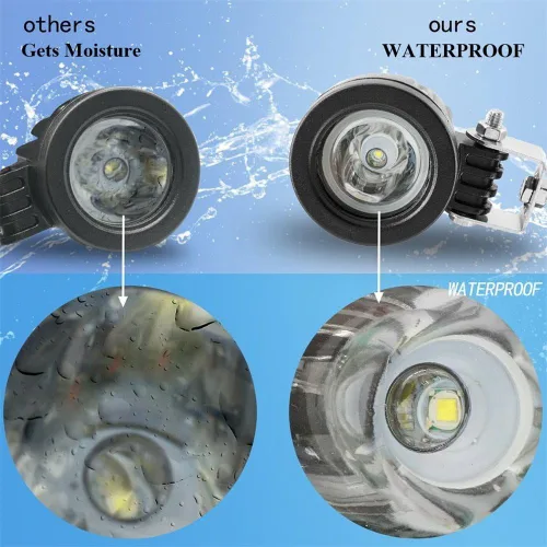 Vista 4 de 2 unids 10 W mini motocicleta niebla conducción luces LED Spot Beam POD trabajo lámpara auxiliar todoterreno camión ATV SUV 12 V 24 V (10 W)