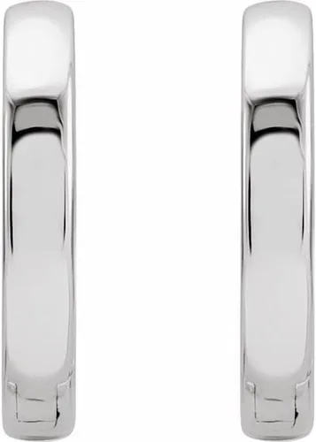 Vista 2 de Kazi Luxury Aretes de aro de plata de ley 925 con bisagras Aretes de aro ligeros para hombres y mujeres Aretes de aro hipoalergénicos delicados