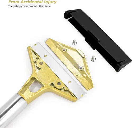 Vista 3 de EHDIS Rascador de parrilla plana para rascador de vidrio, cuchilla de metal de 4 pulgadas para limpiar la plancha y parrilla superior plana