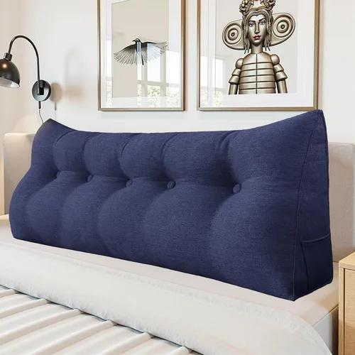 Vista 18 de Almohada de Cuña para Cabecero - Almohada Triangular para Cabecero de Cama, Almohada de Cuña para Descanso en la Cama, para Sentarse en la Cama