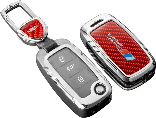 Vista 12 de Funda para llavero BMW con llavero, fibra de carbono real, protección de aleación de zinc, compatible con BMW 1 3 4 5 6 7 Series X1 X3 X4 M5 M6 GT3