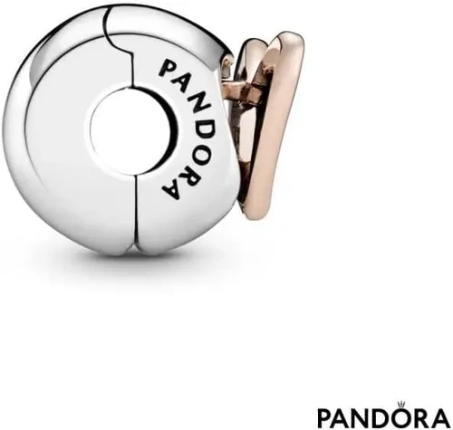 Vista 3 de PANDORA Dije de clip de corazón a mano alz Metal