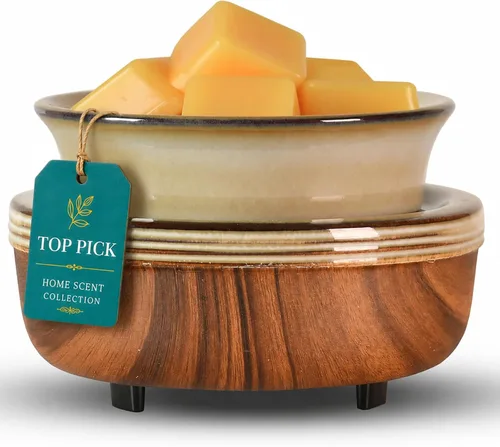 Vista 7 de Mocosa Calentador de cera derretida para calentador de velas de cerámica perfumada, quemador de cera de fragancia para el hogar, regalos para mamá