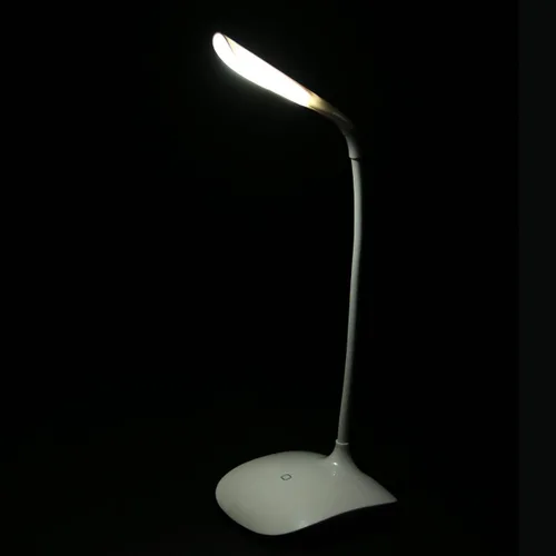 Vista 4 de Ipetboom Dimmable USB Desk Lamp with Sturdy Gooseneck LED Reading Light for Bedside Computer Desk Touch Control Brightness Eye Comfort