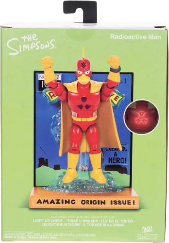 Vista 7 de The Simpsons Figura de Acción de Coleccionista Premium de Radioactive Man de 5 Pulgadas
