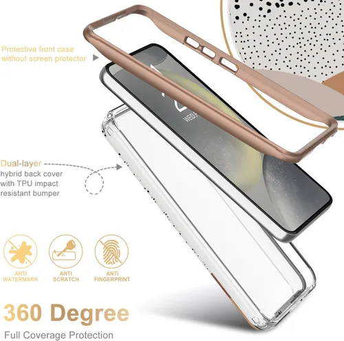 Vista 2 de MERRO Funda para Samsung Galaxy S24 Plus, funda duradera con diseños de moda para mujeres y niñas, elegante funda protectora para teléfono de 6.2
