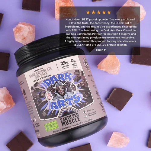 Vista 7 de Earth Fed Muscle Dark Arts - Suero de chocolate negro salado, una porción