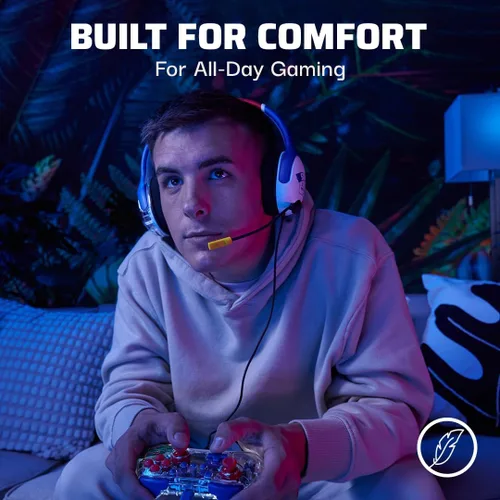 Vista 4 de PDP REALMz Wired Gaming Headset for Nintendo SwitchLiteOLED, 3.5mm Headphones Audio Jack for TabletsPCConsoleLaptop, Officially Licensed SEGA Sonic
