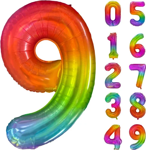 Vista 12 de Globos gigantes de helio de aluminio de 40 pulgadas, color negro, globos digitales grandes del número 0 para decoración de fiesta de cumpleaños