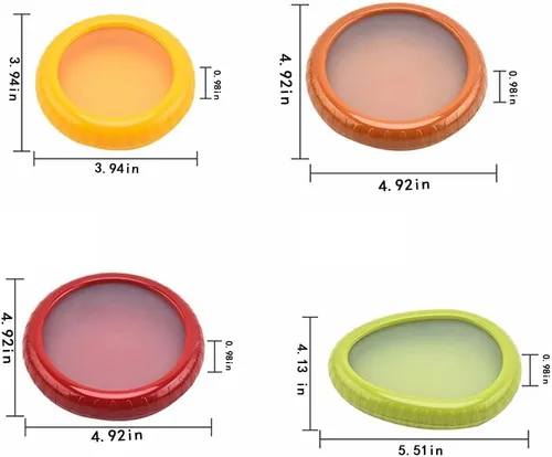 Vista 8 de Juego de 4 recipientes de almacenamiento de frutas y verduras ABS para refrigerador, contenedor de almacenamiento de cebolla, aguacate, protector