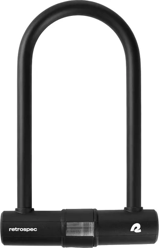 Vista 10 de Retrospec Lookout - Cerradura para bicicleta con bloqueo en U con cable de seguridad de 4 pies, cerradura de bicicleta antirrobo resistente