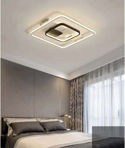 Vista 2 de Lámpara de techo LED de 45 W, con control remoto, brillo regulable, 3000-6000 K, lámpara de techo moderna de montaje empotrado para sala de estar
