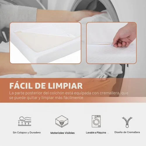 Vista 7 de PayLessHere Colchón de espuma viscoelástica con gel Twin de 5 pulgadas sin fibra de vidrio/Certificado CertiPUR-US/Cama en una caja/Sueño fresco