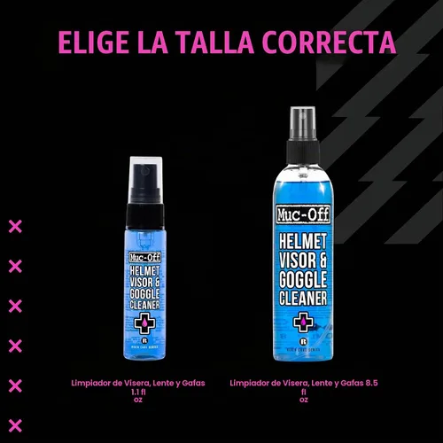 Vista 7 de Muc-Off Limpiador de visera y gafas de casco, pH neutro - 8.5 fl oz