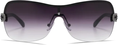 Vista 2 de VANLINKER Elegantes lentes de sol rectangulares sin marco para mujer