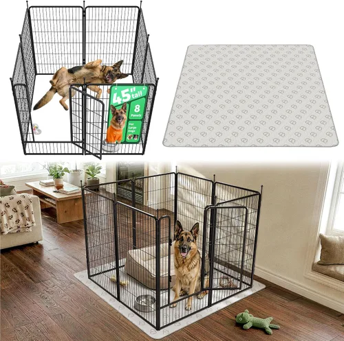 Vista 80 de FXW Rollick - Corralito para perros para patio, campamento con casa rodante, patentado, 24 pulgadas, 2 paneles Fácil instalación, resistente