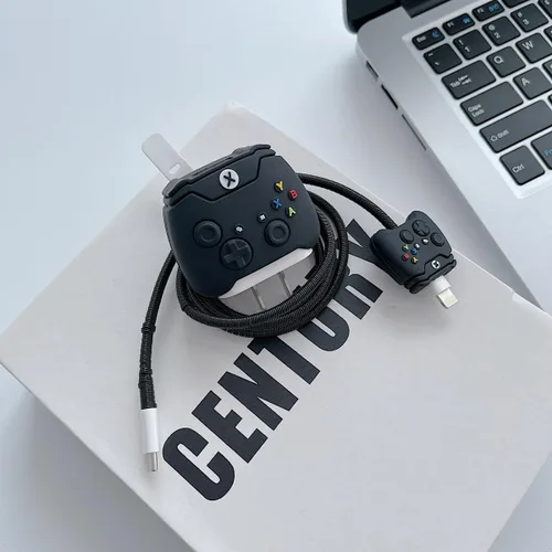 Vista 6 de Funda Protectora Bonita para Cable Cargador Adaptador USB-C de 20W para iPhone, Diseño Único Divertido Kawaii de Dibujos Animados 3D Funda