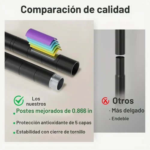 Vista 6 de VIPEK R3 - Perchero mediano con ruedas para colgar ropa, armario portátil Negro