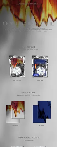 Vista 2 de Monsta X I.M OVERDRIVE Album Standard METAL Version CD+1p Folded Poster On Pack+60p PhotoBook+16p Lyrics Book+2p Mood PhotoCard+1p PhotoCard+1ea ID