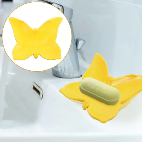 Vista 9 de Jabonera de mariposa para baño, jabonera, lindo soporte para jabón para ducha, jabonera linda, barra, jabonera, caja de jabón de baño, jabonera