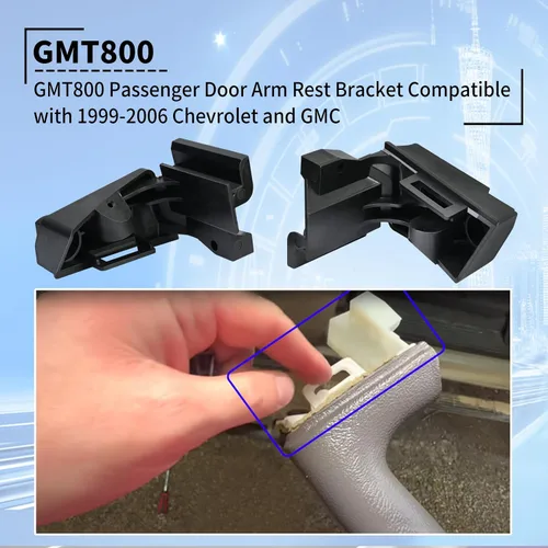 Vista 2 de GMT800 Soporte de reposabrazos para puerta de pasajero compatible con GM Chevrolet y GMC 1999, 2000, 2001, 2002, 2003, 2004, 2005, 2006 Door Arm