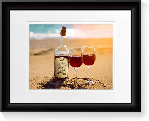 Vista 179 de A&T ARTWORK Love on Beach - Impresión fotográfica personalizada, incluye nombres y la fecha, regalo único para el aniversario de boda. Alfombrillas
