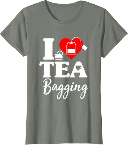 Vista 11 de Camiseta con texto en inglés "I Love Tea Bagging", divertida camiseta para bebedores de té, Negro