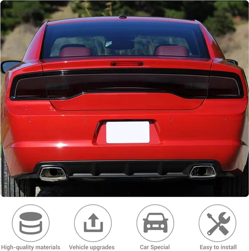 Vista 4 de JeCar Cubierta de luz trasera ahumada luz trasera para 2011 2012 2013 2014 Dodge Charger Accesorios exteriores