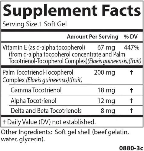 Vista 7 de Carlson Tocotrienoles, 40 mg, con vitamina E de origen natural, 30 cápsulas