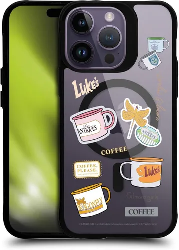 Vista 143 de Head Case Designs Gilmore - Funda negra a prueba de golpes con diseño de dibujos animados para niñas con licencia