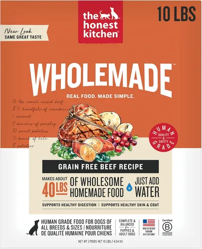 Vista 22 de The Honest Kitchen Refuerzo de comida de grado humano: 99% de carne de res para perros, 5.5 onzas (paquete de 12)