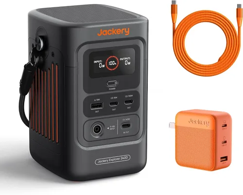 Vista 11 de Jackery Explorer - Banco de energía 240D, estación de energía portátil LiFePO4 de 80,000 mAh, salida de CC de 200 W, carga rápida de 1 hora