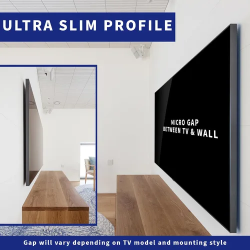 Vista 6 de VIVO Soporte de pared plano para TV Micro-Gap diseñado para Samsung Neo QLED 2021-2023 de 43 a 85 pulgadas (excluyendo la serie QN95C) y más, perfil