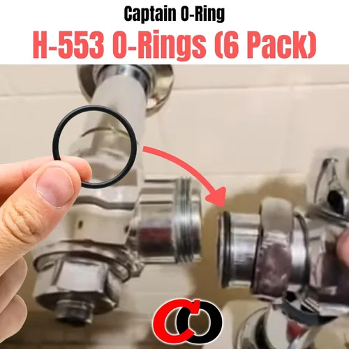 Vista 3 de Captain O-Ring Repuesto H-553/5308696 / P6000-C31 / A912809-0070A Anillos tóricos para Zurn, Sloan, Royal/Regal, American Standard Válvula