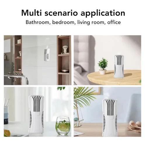 Vista 9 de Dispensador automático de ambientador, dispensador automático de fragancia con temporizador, difusor de máquinas de aromaterapia montado en la pared