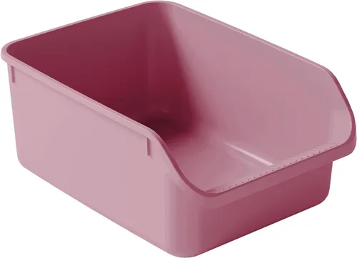 Vista 9 de SpaceTime Caja de arena grande para gatos con lados altos, cajas para gatos de interior, bandeja de arena para gatos para gatitos, caja de arena
