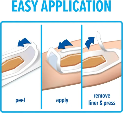 Vista 4 de Nexcare Vendas transparentes impermeables para rodilla y codo, se mantienen en la piel en el baño, ducha o piscina, 2.38 x 3.5 pulgadas, 30